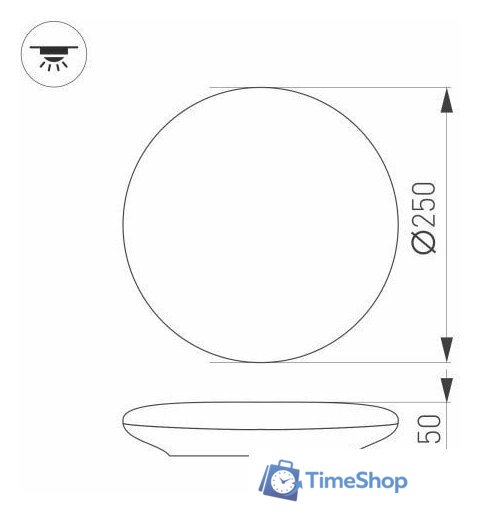 Светильник-тарелка Arlight CL-FRISBEE-MOTION-R250-12W Day4000 030094 - Изображение №4 — Интернет-магазин Time-Shop