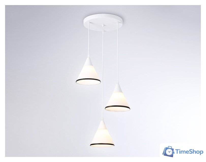 Подвесная люстра Ambrella light Traditional TR3167/3 WH/BK (белый/черный) - Изображение №5 — Интернет-магазин Time-Shop