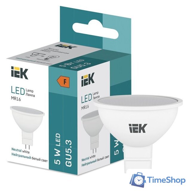 Светодиодная лампочка IEK LED MR16 410lm 4000K GU5.3 - Изображение №1 — Интернет-магазин Time-Shop