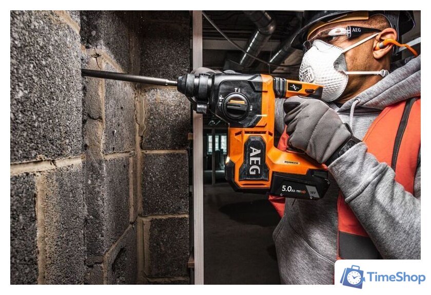 Перфоратор AEG Powertools BBH18BL2-502C 4935492343 (с 2-мя АКБ, кейс) - Изображение №4 — Интернет-магазин Time-Shop