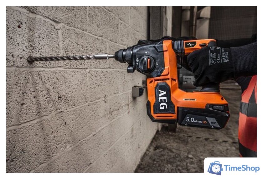 Перфоратор AEG Powertools BBH18BL2-502C 4935492343 (с 2-мя АКБ, кейс) - Изображение №5 — Интернет-магазин Time-Shop
