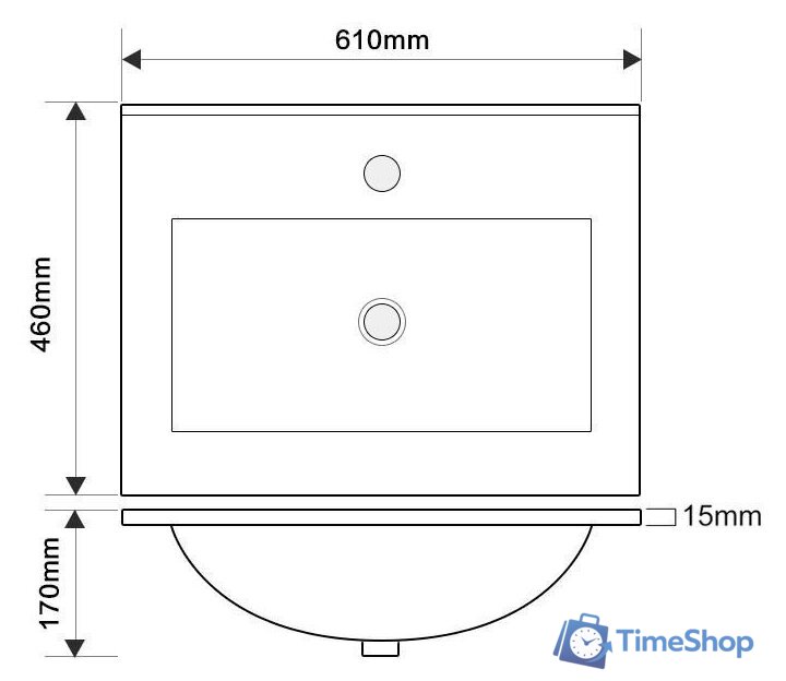  ЗОВ Тумба с умывальником Кито 60 K60LA0MWM-OL60 (аттик/белый матовый) - Изображение №5 — Интернет-магазин Time-Shop