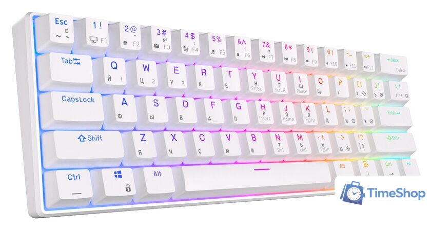 Клавиатура Royal Kludge RK61 RGB (белый, RK Red) - Изображение №4 — Интернет-магазин Time-Shop