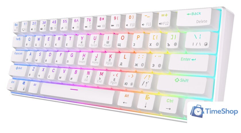 Клавиатура Royal Kludge RK61 RGB (белый, RK Red) - Изображение №3 — Интернет-магазин Time-Shop