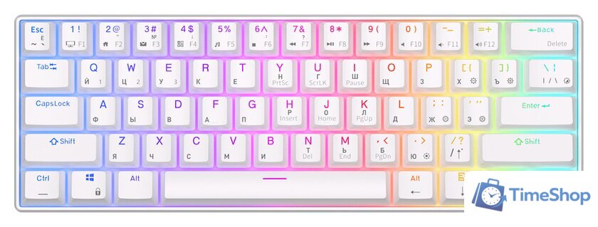 Клавиатура Royal Kludge RK61 RGB (белый, RK Red) - Изображение №1 — Интернет-магазин Time-Shop