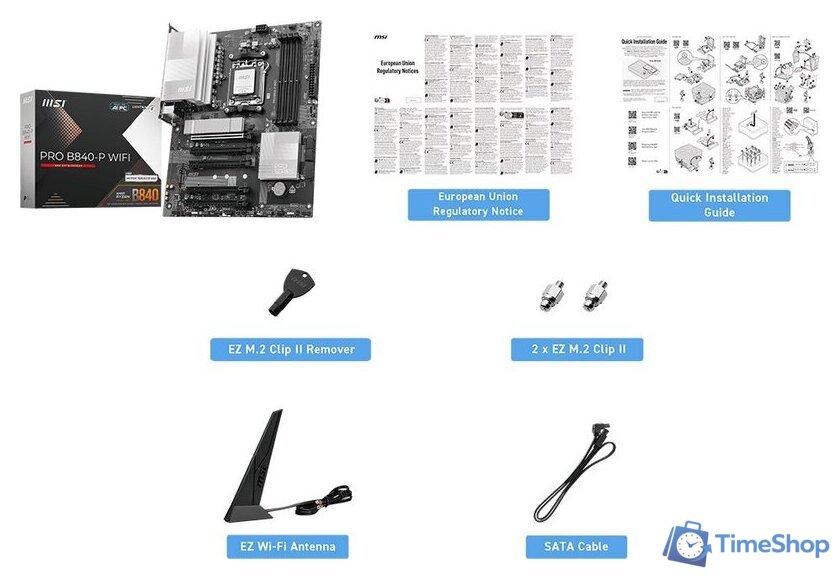 Материнская плата MSI Pro B840-P WiFi - Изображение №2 — Интернет-магазин Time-Shop