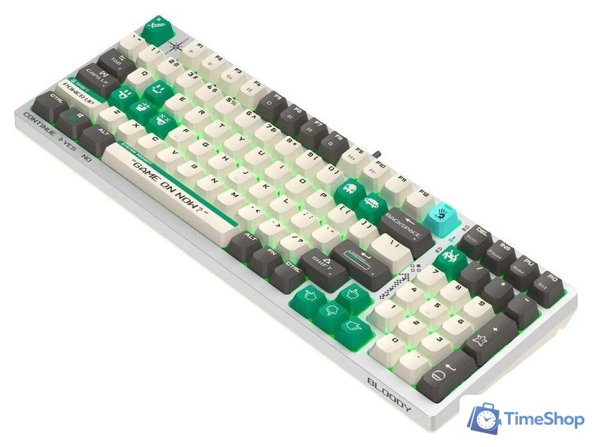 Клавиатура A4Tech Bloody S98 Pixels Green (Bloody BLMS Red Plus, нет кириллицы) - Изображение №5 — Интернет-магазин Time-Shop