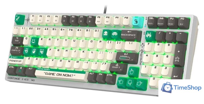 Клавиатура A4Tech Bloody S98 Pixels Green (Bloody BLMS Red Plus, нет кириллицы) - Изображение №6 — Интернет-магазин Time-Shop