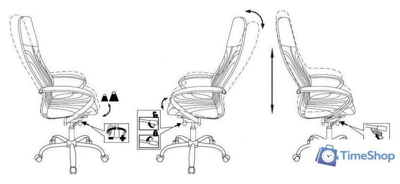 Офисное кресло Бюрократ CH-610SL-Lux (черный, экокожа) - Изображение №13 — Интернет-магазин Time-Shop
