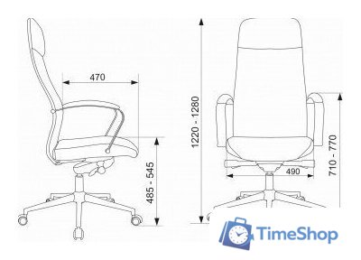 Офисное кресло Бюрократ CH-610SL-Lux (черный, экокожа) - Изображение №14 — Интернет-магазин Time-Shop
