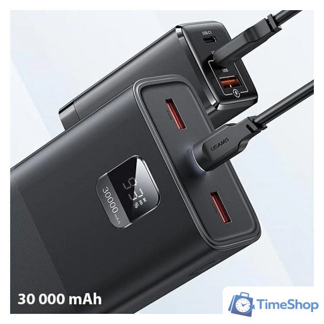 Внешний аккумулятор Usams CD185 PB68 30000mAh (черный) - Изображение №5 — Интернет-магазин Time-Shop