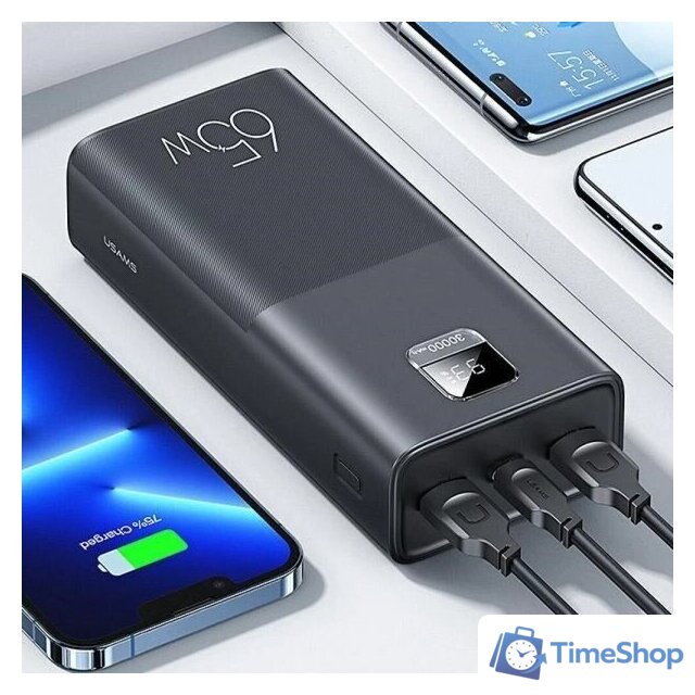 Внешний аккумулятор Usams CD185 PB68 30000mAh (черный) - Изображение №10 — Интернет-магазин Time-Shop
