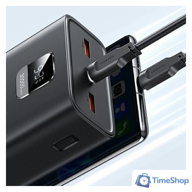 Внешний аккумулятор Usams CD185 PB68 30000mAh (черный) - Изображение №9 — Интернет-магазин Time-Shop