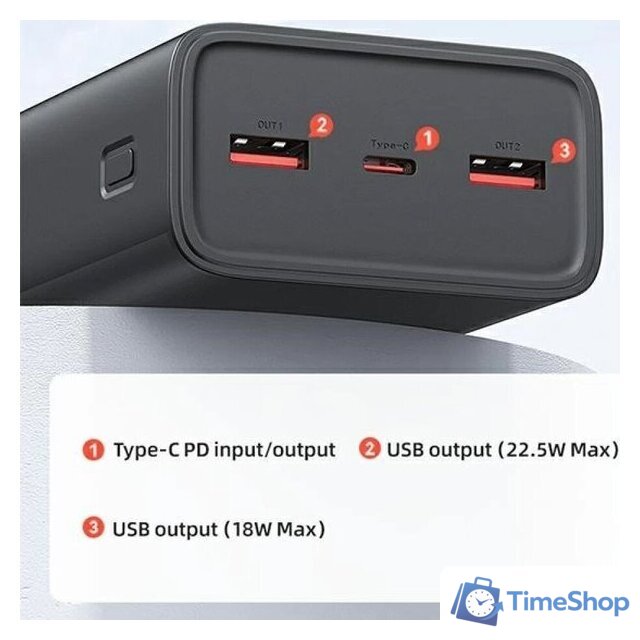 Внешний аккумулятор Usams CD185 PB68 30000mAh (черный) - Изображение №6 — Интернет-магазин Time-Shop