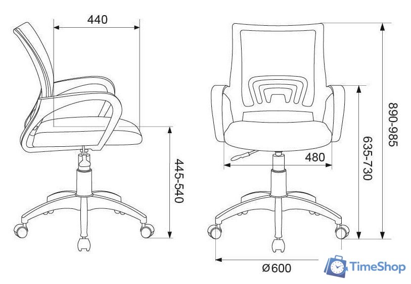 Офисное кресло Бюрократ CH-695NLT (черный) - Изображение №9 — Интернет-магазин Time-Shop