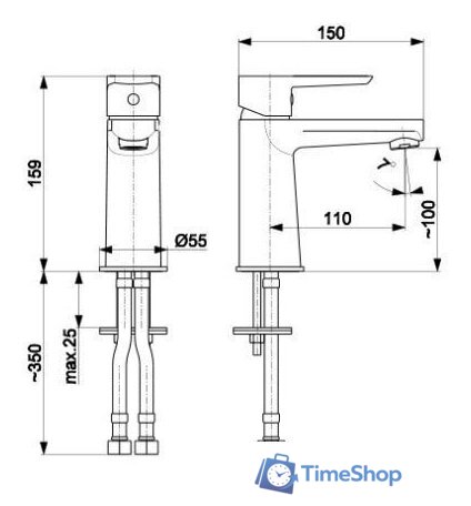 Смеситель Armatura Narva Black 5222-815-81 - Изображение №2 — Интернет-магазин Time-Shop