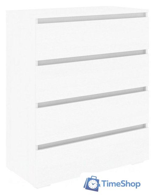 Комод Кортекс-мебель Бари 80 4ш (белый/белый/белый) - Изображение №1 — Интернет-магазин Time-Shop