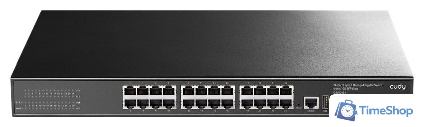 Управляемый коммутатор 3-го уровня Cudy GS5024S4 1.0 - Изображение №1 — Интернет-магазин Time-Shop
