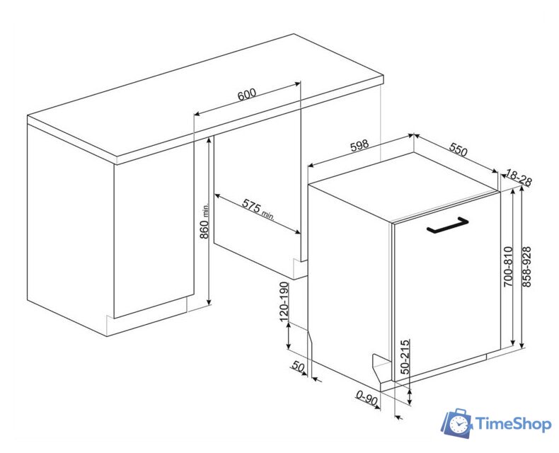 Встраиваемая посудомоечная машина Smeg STL324BQLH - Изображение №2 — Интернет-магазин Time-Shop
