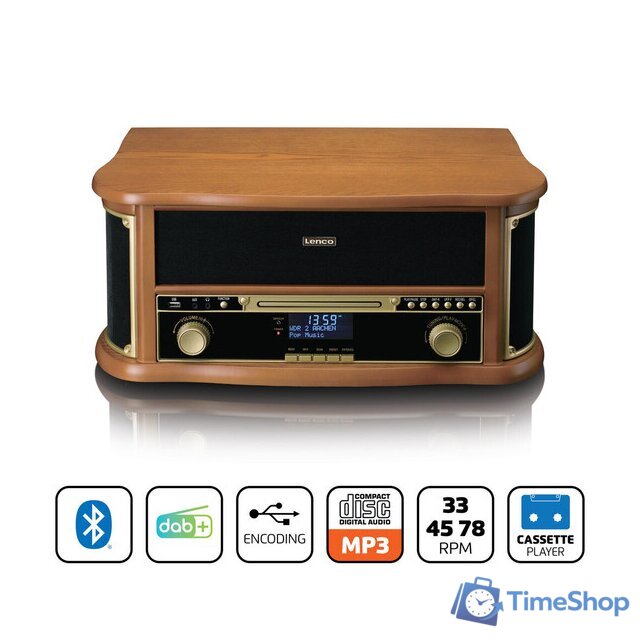 Многофункциональный аудиоцентр Lenco Classic Phono TCD-2571 - Изображение №3 — Интернет-магазин Time-Shop