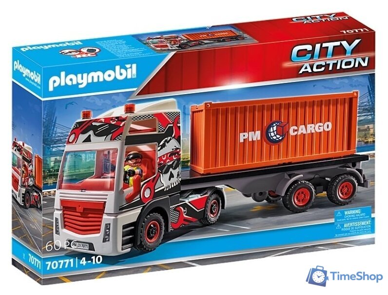 Конструктор Playmobil PM70771 Грузовик с грузовым контейнером - Изображение №1 — Интернет-магазин Time-Shop