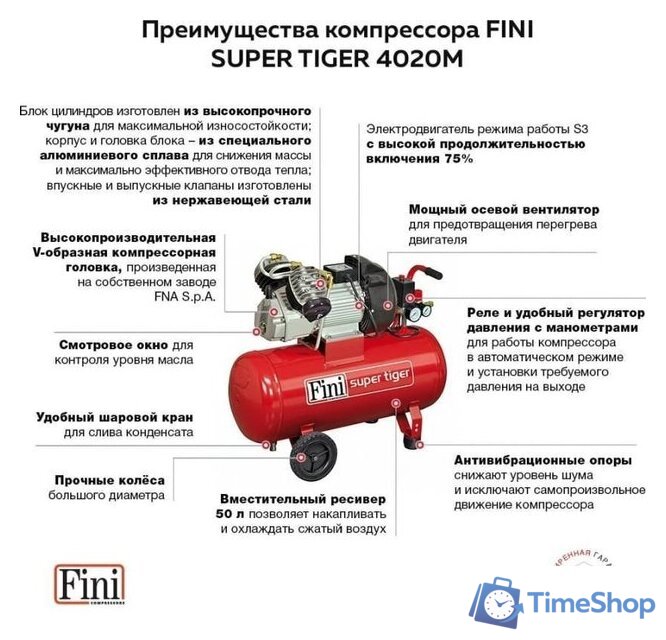 Компрессор Fini Supertiger 4020m - Изображение №18 — Интернет-магазин Time-Shop