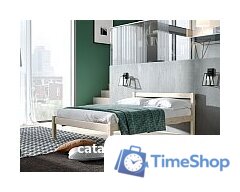 Кровать Мебельград Рино 160x200 с опорными брусками (массив сосны без покрытия) - Изображение №2 — Интернет-магазин Time-Shop