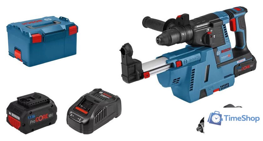 Перфоратор Bosch GBH 18V-26F Professional 061191000G (с 2-мя АКБ 5.5 Ач, кейс, система пылеудаления) - Изображение №1 — Интернет-магазин Time-Shop