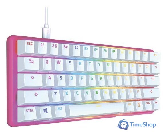 Клавиатура HyperX Alloy Origins 60 Pink (HyperX Red, нет кириллицы) - Изображение №5 — Интернет-магазин Time-Shop