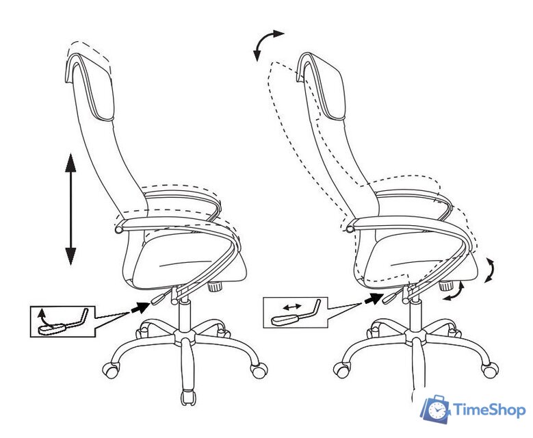 Офисное кресло Бюрократ CH-607SL TW-01 (черный) - Изображение №12 — Интернет-магазин Time-Shop