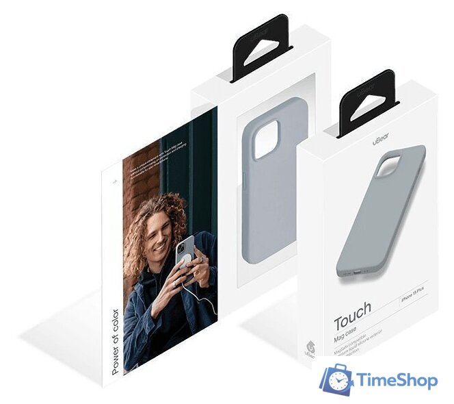 Чехол для телефона uBear Touch Mag для iPhone 15 Plus (серый) - Изображение №5 — Интернет-магазин Time-Shop