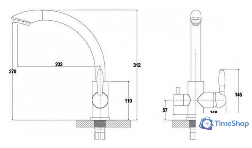 Смеситель G.Lauf GOP18-A093KB - Изображение №2 — Интернет-магазин Time-Shop