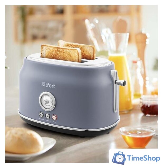 Тостер Kitfort KT-2038-3 (серый) - Изображение №7 — Интернет-магазин Time-Shop
