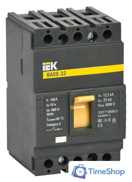 Выключатель автоматический IEK ВА 88-32 100А 3п 25кА SVA10-3-0100 - Изображение №1 — Интернет-магазин Time-Shop