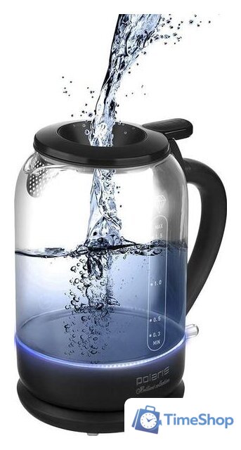 Электрический чайник Polaris PWK 1753CGL (черный) - Изображение №1 — Интернет-магазин Time-Shop