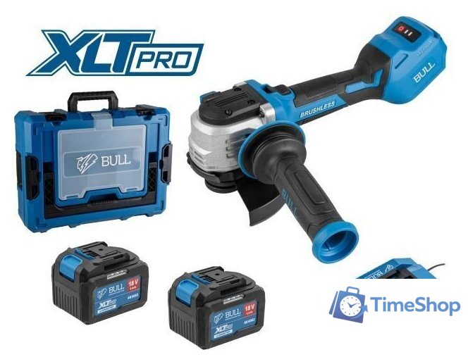 Угловая шлифмашина Bull CSG 1812-1 SR XLTpro Xcase 1333998 (с 2-мя АКБ, кейс) - Изображение №1 — Интернет-магазин Time-Shop