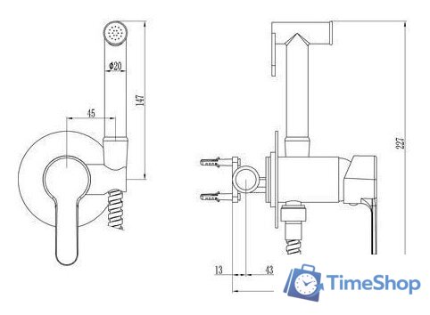 Гигиенический душ Esko SMH01 - Изображение №2 — Интернет-магазин Time-Shop