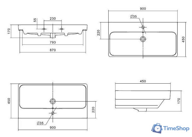  Акватон Тумба с умывальником Сканди 90 1A2519K0SD010 - Изображение №14 — Интернет-магазин Time-Shop