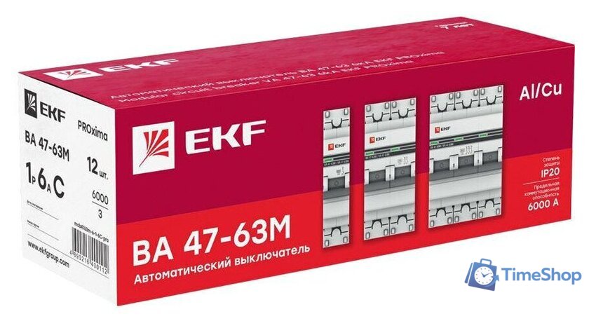 Выключатель автоматический EKF PROxima 3P 50А (C) 6кА ВА 47-63M mcb4763m-6-3-50C-pro - Изображение №5 — Интернет-магазин Time-Shop