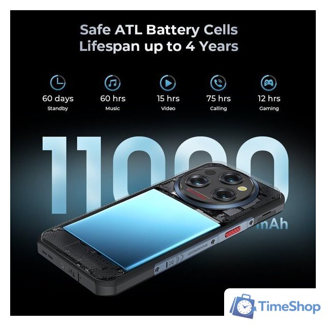 Телефон Oukitel WP35 8GB/256GB (серый) - Изображение №3 — Интернет-магазин Time-Shop