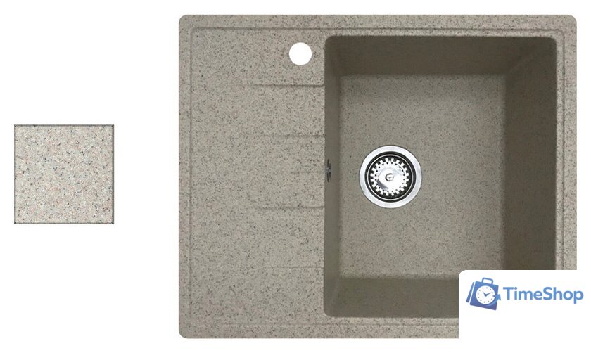 Кухонная мойка БелЭворс Mila R (темно-бежевый, без сифона) - Изображение №1 — Интернет-магазин Time-Shop