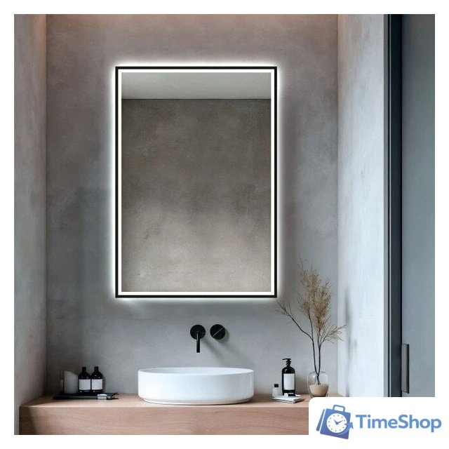  Алмаз-Люкс Зеркало Dakar Blaсk 10070dh-6 (с подсветкой, датчиком движения и подогревом) - Изображение №3 — Интернет-магазин Time-Shop