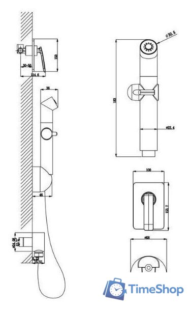 Гигиенический душ Lemark Bellario LM6819C - Изображение №2 — Интернет-магазин Time-Shop