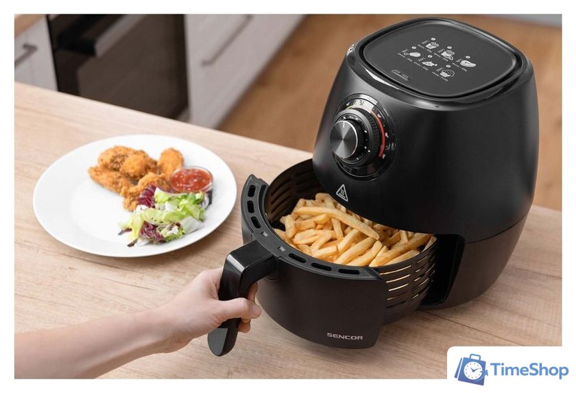 Аэрогриль (аэрофритюрница) Sencor SFR 3130BK - Изображение №5 — Интернет-магазин Time-Shop