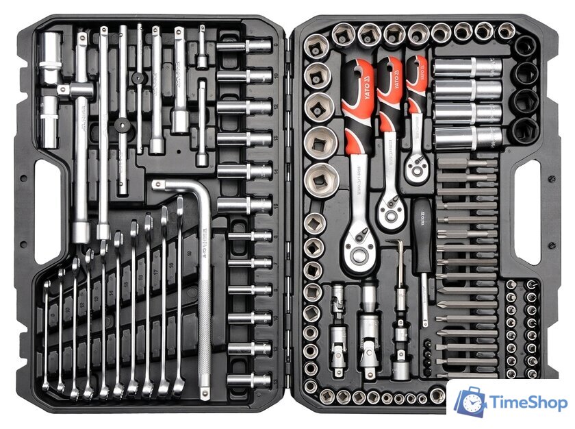 Универсальный набор инструментов Yato YT-38872 (128 предметов) - Изображение №2 — Интернет-магазин Time-Shop