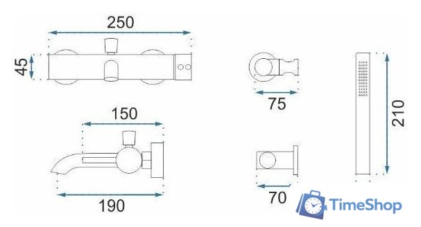 Смеситель Rea Lungo REA-B6641 (хром) - Изображение №2 — Интернет-магазин Time-Shop