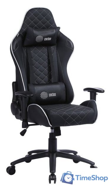 Игровое (геймерское) кресло CACTUS CS-CHR-030BLS (черный/серебристый) - Изображение №1 — Интернет-магазин Time-Shop