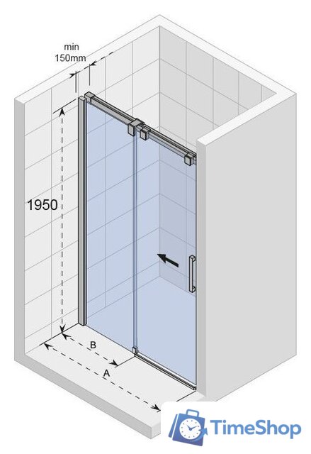 Душевая дверь Riho Ocean G006001120 - Изображение №3 — Интернет-магазин Time-Shop