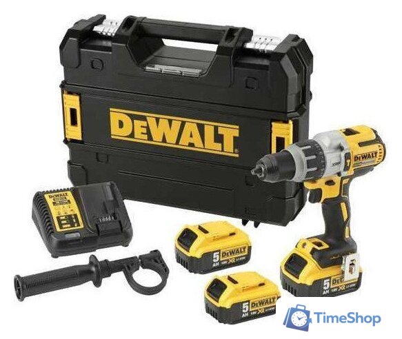 Ударная дрель-шуруповерт DeWalt DCD996P3 (с 3-мя АКБ 5 Ач, кейс) - Изображение №1 — Интернет-магазин Time-Shop
