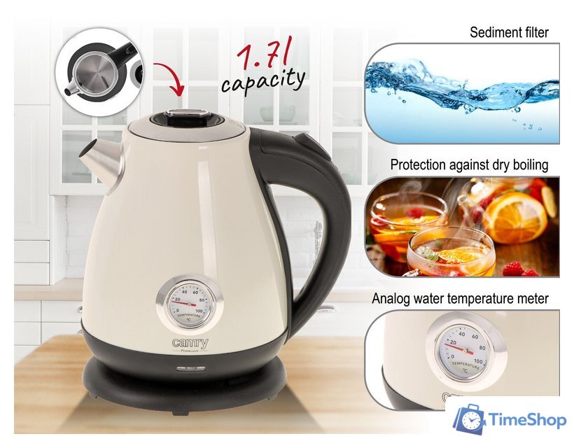 Электрический чайник CAMRY CR1344 CR - Изображение №8 — Интернет-магазин Time-Shop